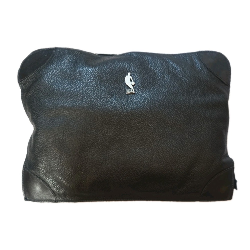 Vintage 1990s Roger Edwards NBA Sport Black Pebbled‎ Leather Portfolio Clutch...